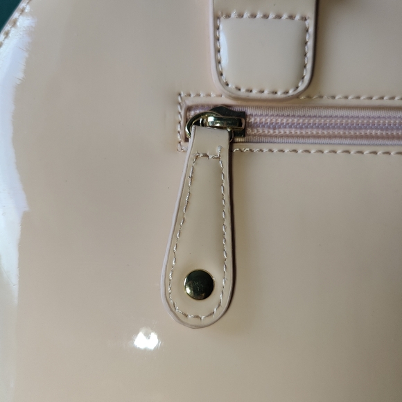 JUSTFAB Tender Pink Patent Leather Dome Handbag - Picture 8 of 12